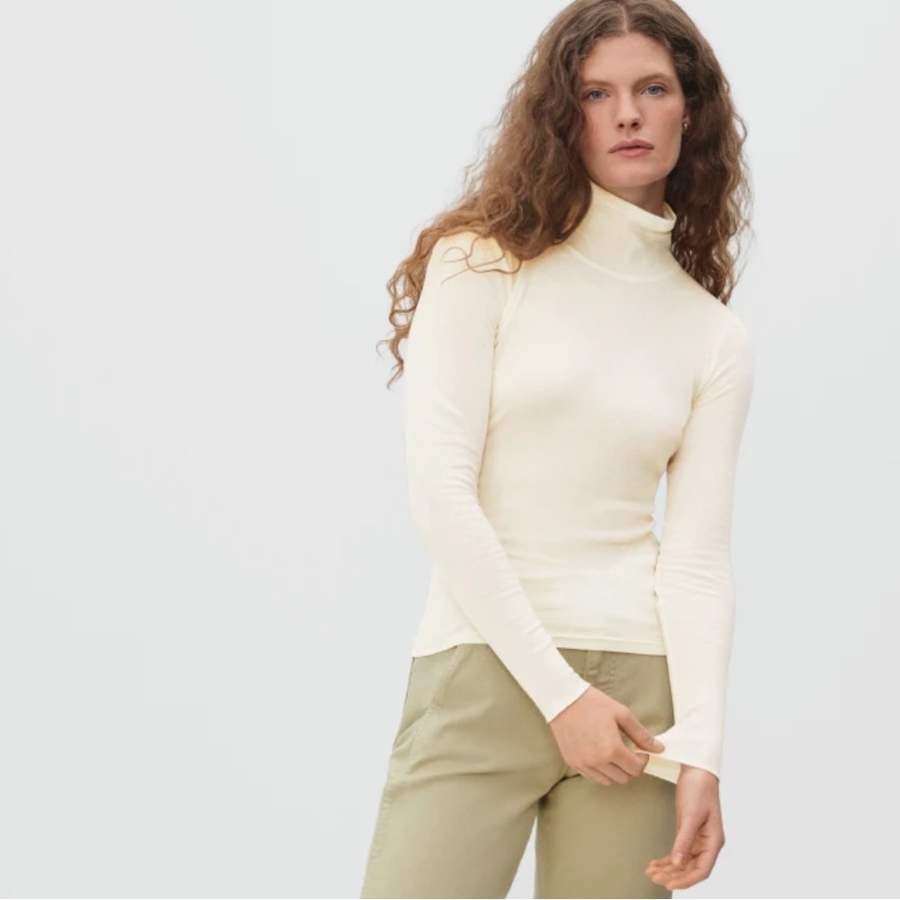 NWT Everlane The Organic Cotton Tissue Turtleneck